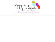 Tablet Screenshot of mydonorconnection.com